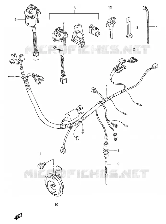 WIRING HARNESS Suzuki SCOOTER 100 FB 1997  FB100DV(E71)