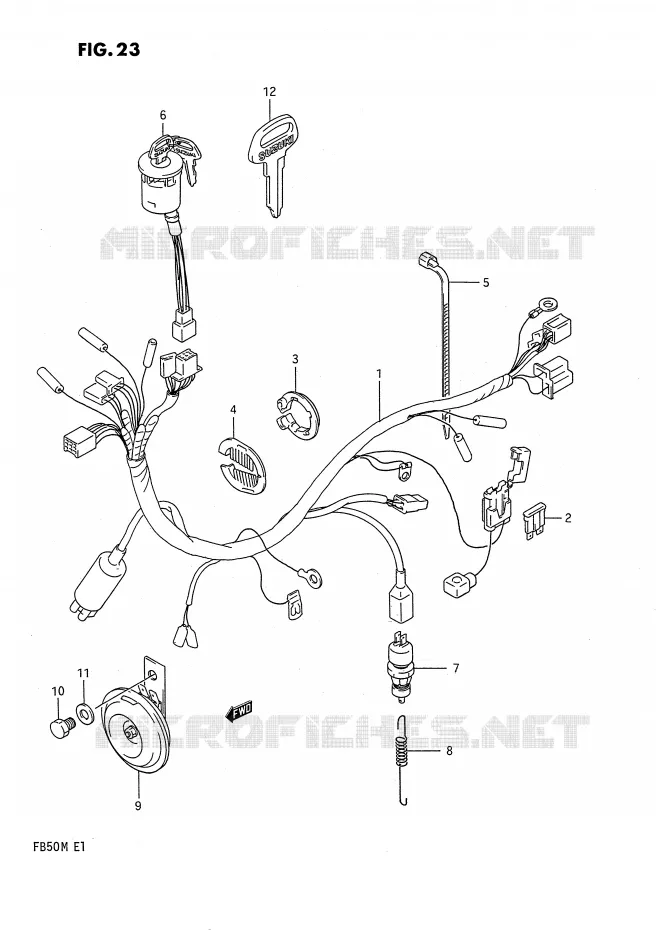 WIRING HARNESS Suzuki SCOOTER 50 FB 1989  FB50K(E1)