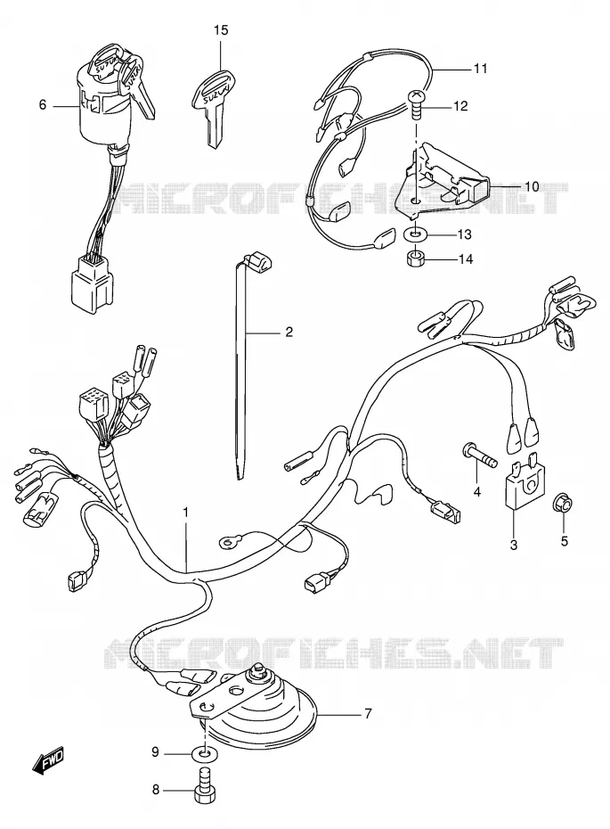 WIRING HARNESS Suzuki SCOOTER 50 FM 1987  FM50AH(E20)