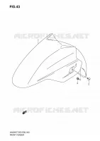 FRONT FENDER (MODEL K7/K8) for Suzuki BURGMAN 400 2010