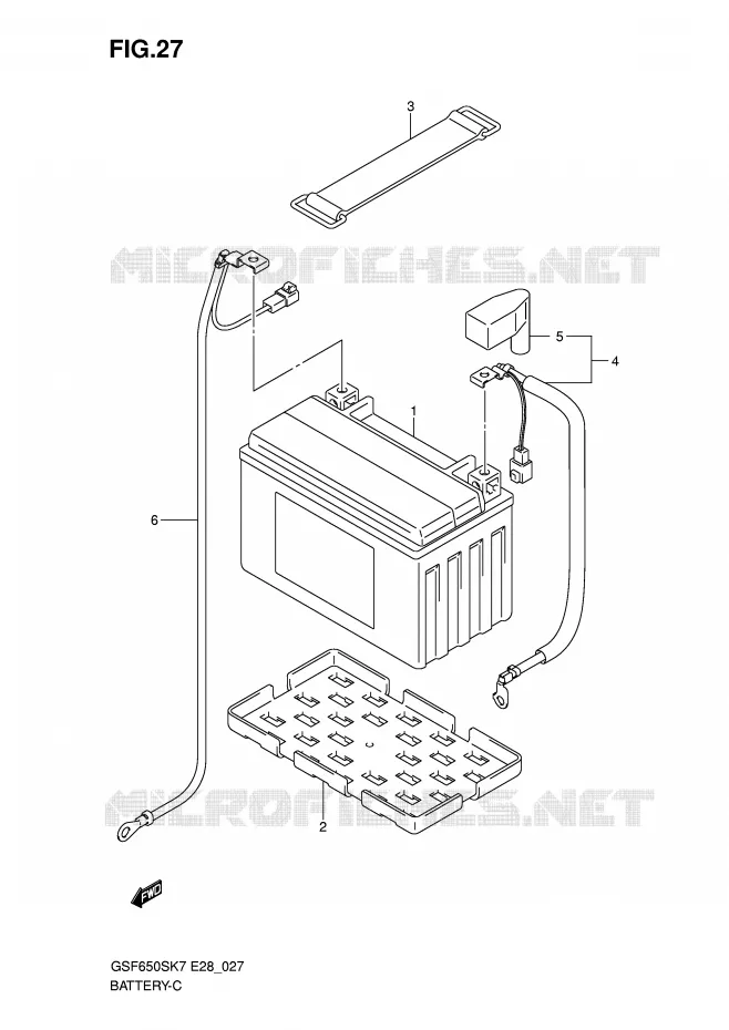 BATTERY Suzuki MOTO 650 BANDIT 2007  GSF650SK7(E28)