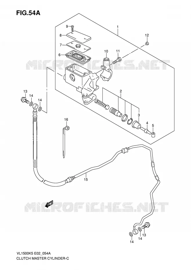 CLUTCH MASTER CYLINDER (MODEL K7/K8/K9) Suzuki MOTO 1500 INTRUDER 2005  VL1500K5(E2)