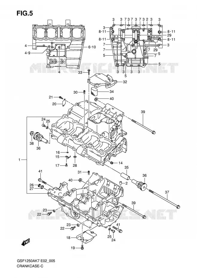 CRANKCASE Suzuki MOTO 1250 BANDIT-S 2007  GSF1250SK7(E2)