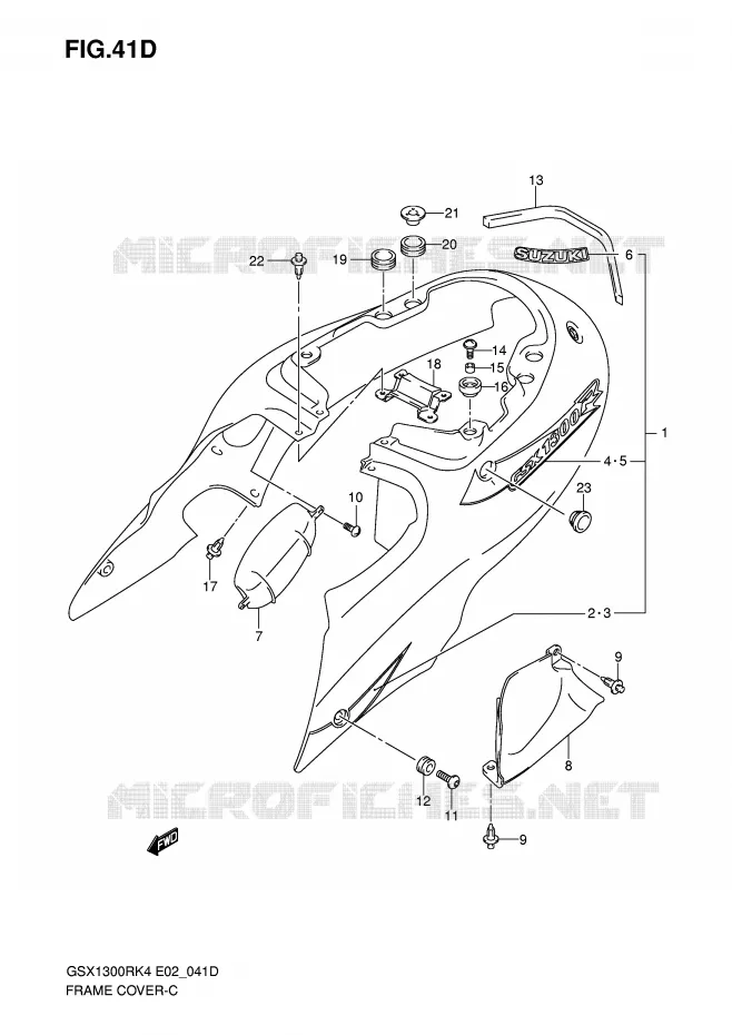 FAIRING (MODEL K7 FOR CZZ) Suzuki MOTO 1300 HAYABUSA 2007  GSX1300RU2ZK7(E2)