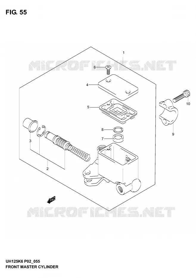 FRONT MASTER CYLINDER (MODEL K2/K3) Suzuki SCOOTER 125 BURGMAN 2004  UH125K4(P2)