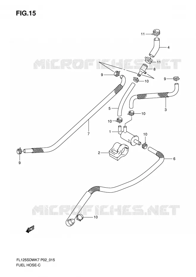 FUEL HOSE Suzuki SCOOTER 125 FL 2007  FL125SDWK7(P2)