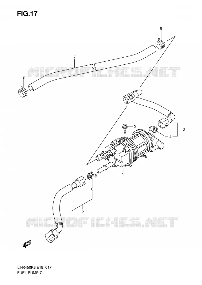 FUEL PUMP Suzuki QUAD 450 QUADRACER 2010  LT-R450ZL0(E19)