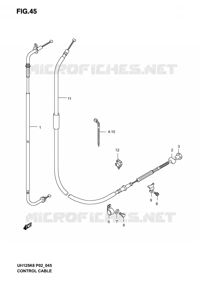 HANDLEBAR - CABLES Suzuki SCOOTER 125 BURGMAN 2003  UH125K3(P2)