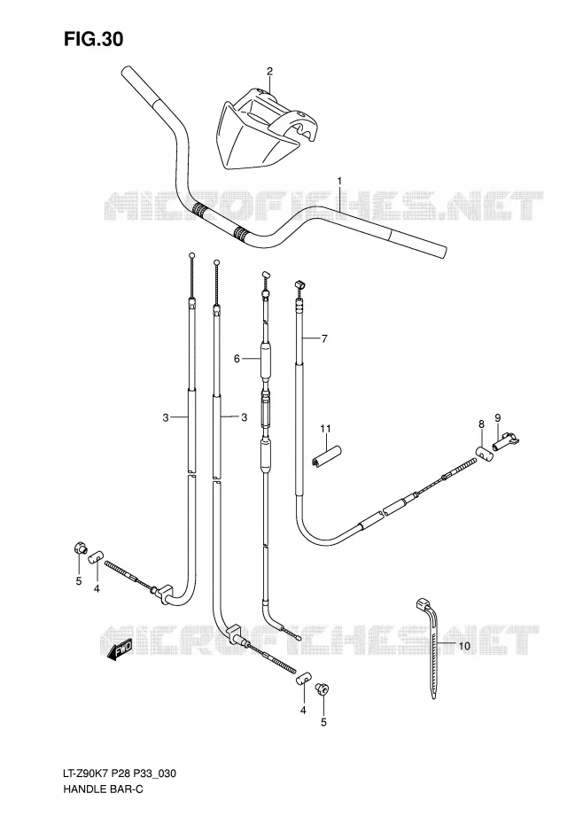 HANDLEBAR Suzuki QUAD 90 QUADSPORT 2008  LT-Z90K8(P28/P33)