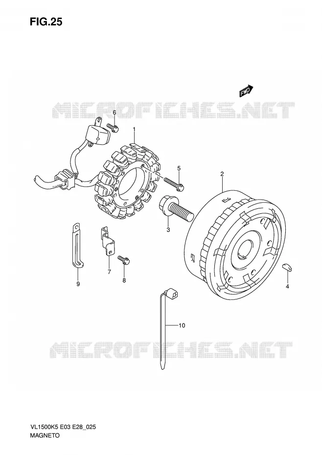 IGNITION Suzuki MOTO 1500 BOULEVARD 2008  VL1500TK8(E3/E28)