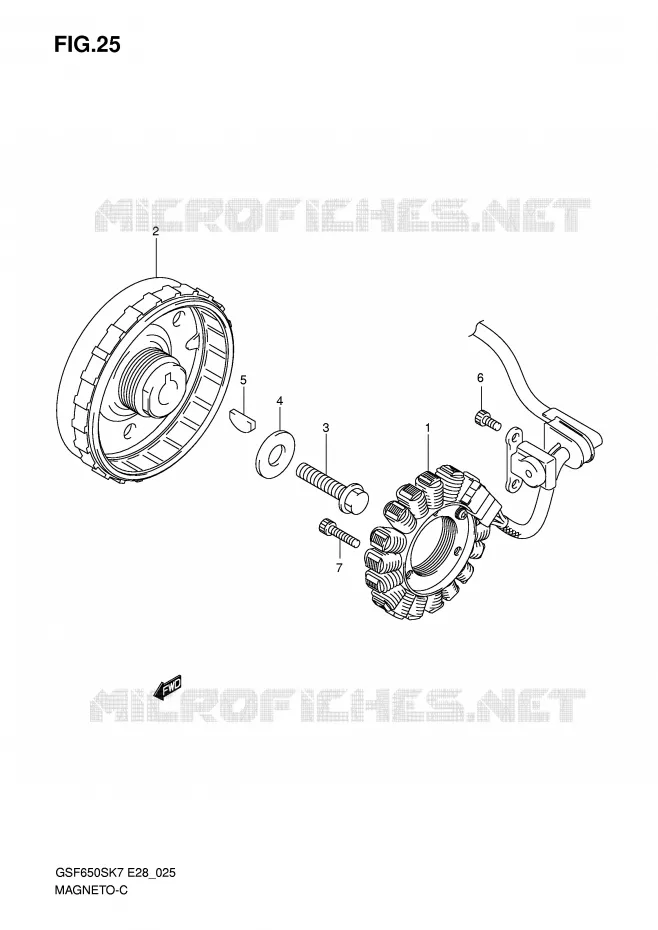 IGNITION Suzuki MOTO 650 BANDIT 2007  GSF650SK7(E28)