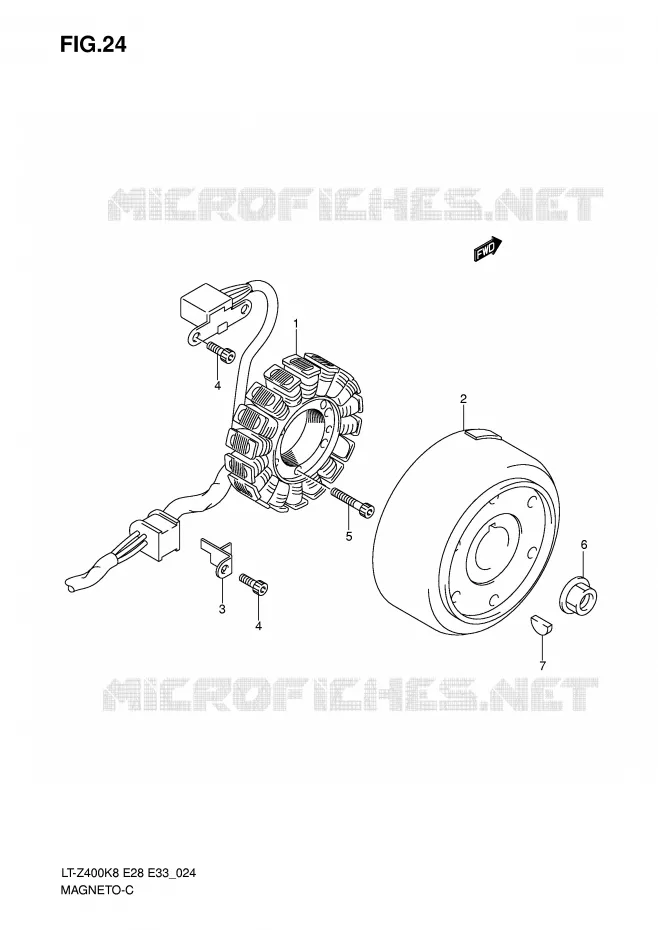 IGNITION Suzuki QUAD 400 QUADSPORT 2008  LT-Z400ZK8(E28/E33)