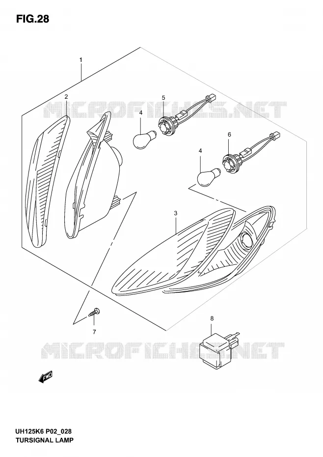 INDICATORS (MODEL K2/K3) Suzuki SCOOTER 125 BURGMAN 2003  UH125K3(P2)