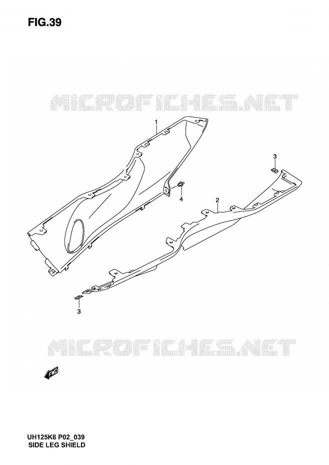 LOWER FAIRING Suzuki SCOOTER 125 BURGMAN 2003  UH125K3(P2)