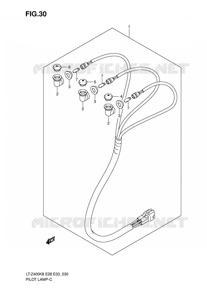 PILOT LAMPS Suzuki QUAD 400 QUADSPORT 2008  LT-Z400ZK8(E28/E33)