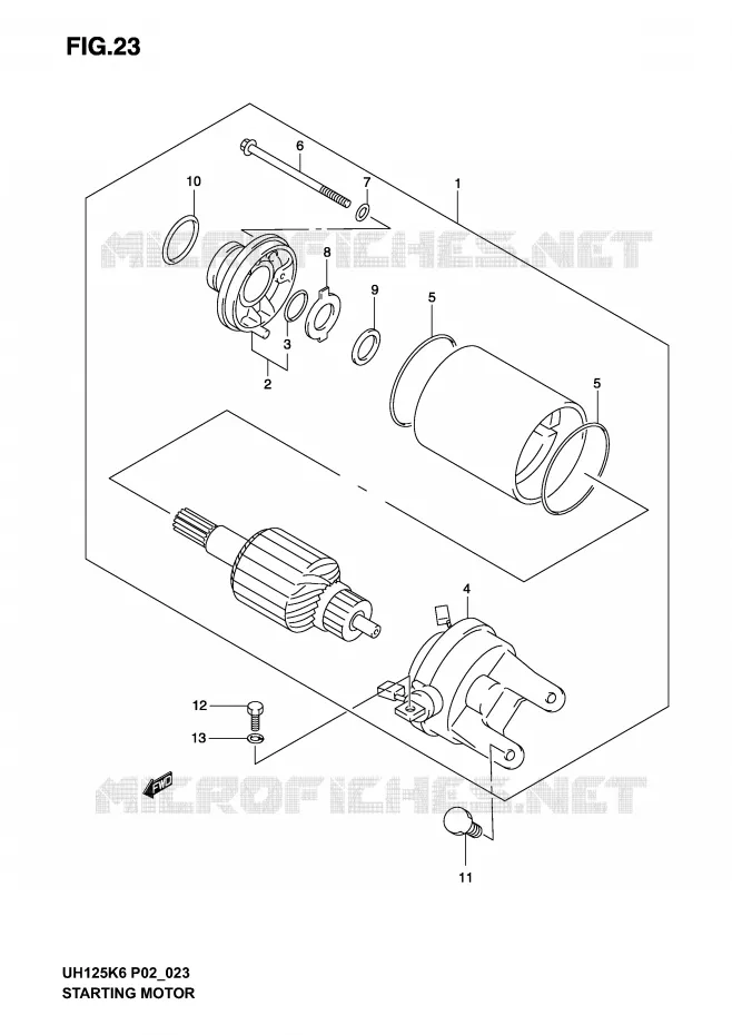 STARTER MOTOR Suzuki SCOOTER 125 BURGMAN 2005  UH125K5(P2)