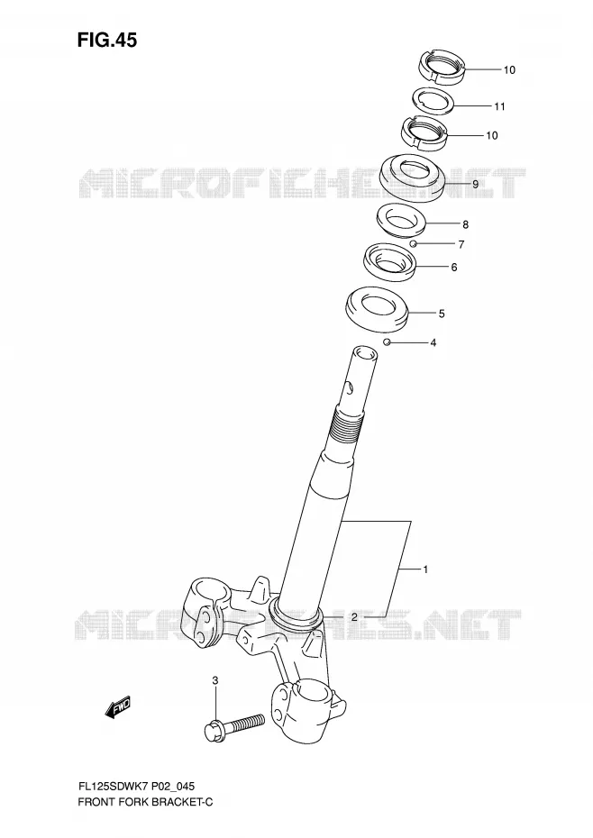 STEERING STEM Suzuki SCOOTER 125 FL 2009  FL125SDWK9(P2)