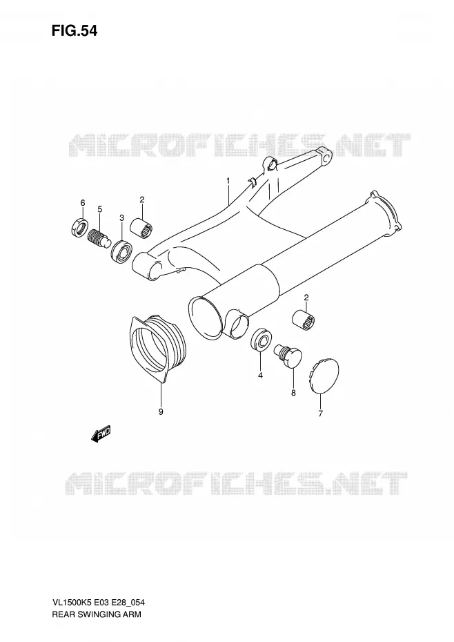 SWINGARM Suzuki MOTO 1500 BOULEVARD 2006  VL1500K6(E3/E28)
