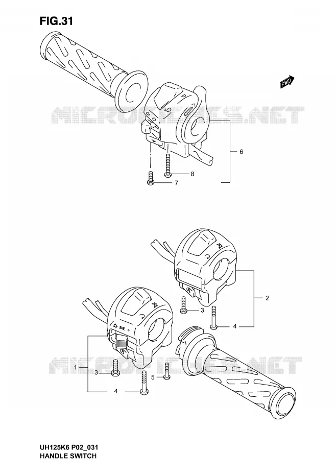 SWITCHES Suzuki SCOOTER 125 BURGMAN 2004  UH125K4(P2)