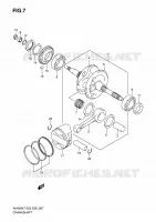 CRANKSHAFT for Suzuki BURGMAN 400 2010