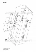 FRONT FORK (AN400K7/K8/K9/L0) for Suzuki BURGMAN 400 2010