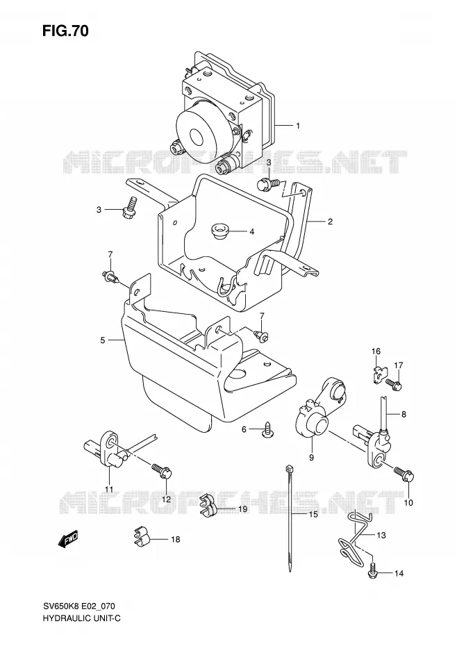 ABS SYSTEM (SEE NOTE) Suzuki MOTO 650 SV 2009  SV650SUAK9(E2)