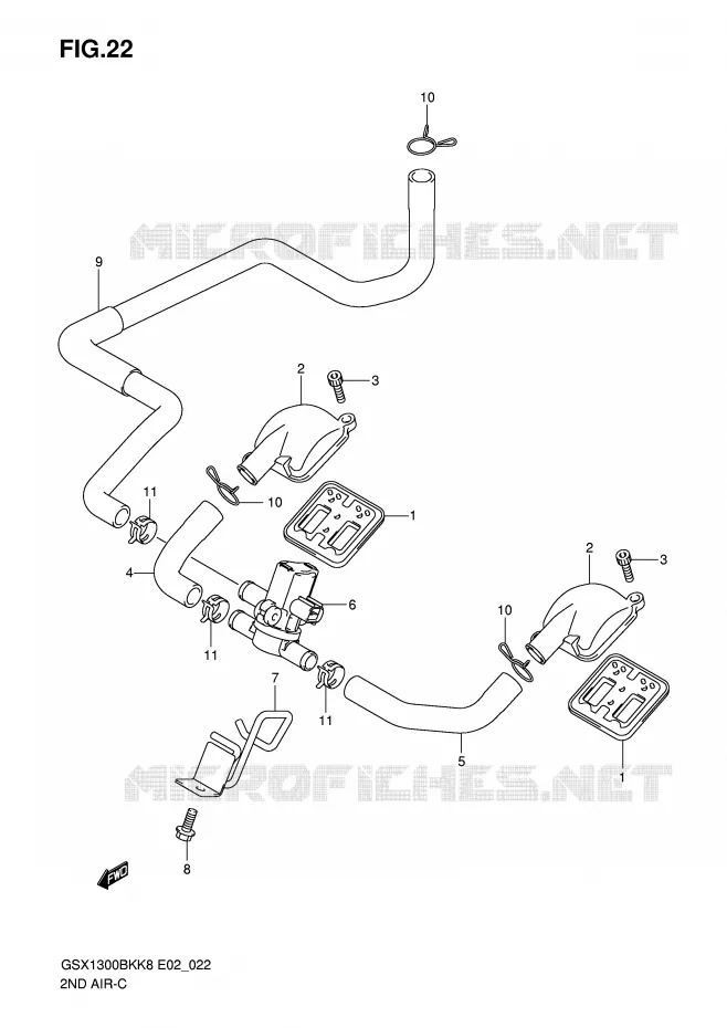 ANTI POLLUTION SYSTEM Suzuki MOTO 1300 B-KING 2012  GSX1300BKAU2K8(E2)