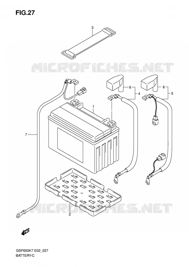 BATTERY Suzuki MOTO 650 BANDIT 2008  GSF650SUAK8(E2)