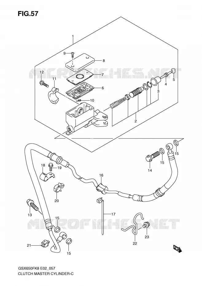 CLUTCH MASTER CYLINDER Suzuki MOTO 650 GSX-F 2010  GSX650FAL0(E2)