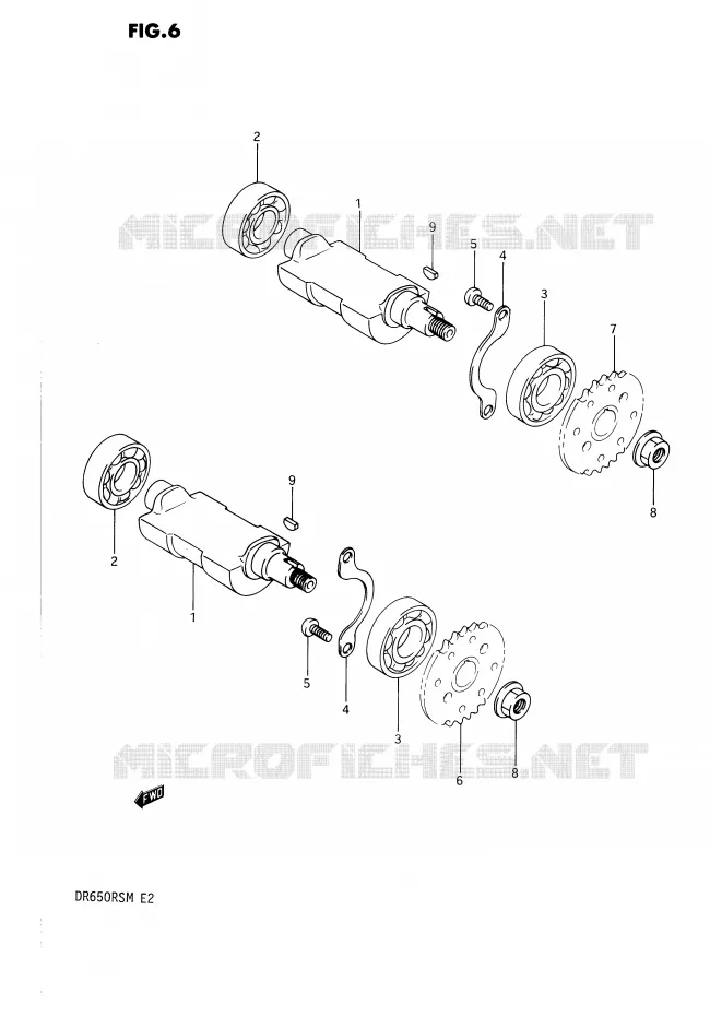 CRANK BALANCER Suzuki MOTO 650 DR 1990  DR650RSL(E2)