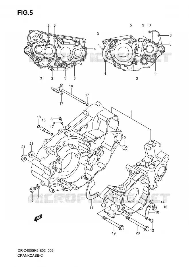 CRANKCASE Suzuki MOTO 400 DR-Z 2006  DR-Z400SK6(E2)