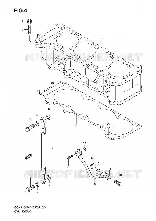 CYLINDER Suzuki MOTO 1300 B-KING 2011  GSX1300BKAU2K8(E2)
