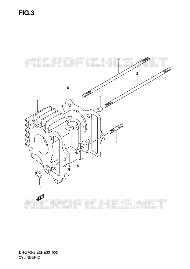 CYLINDER Suzuki MOTO 70 DR-Z 2012  DR-Z70L0(E28/E33)