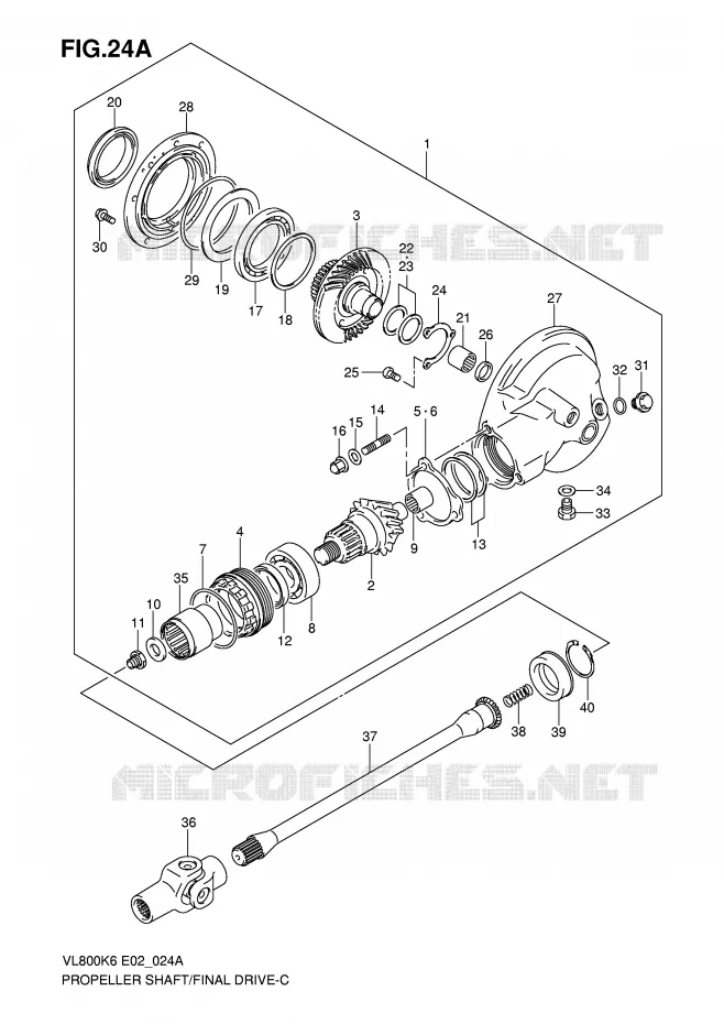 DRIVESHAFT (SEE NOTE) Suzuki MOTO 800 VOLUSIA 2009  VL800CK9(E2)