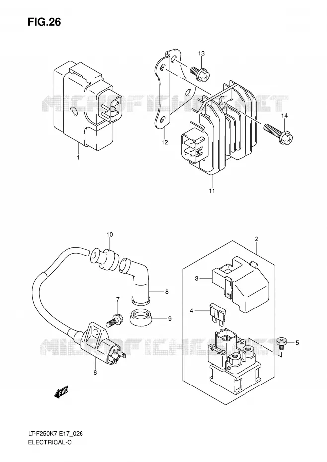 ELECTRICAL (E4) Suzuki QUAD 250 OZARK 2007  LT-F250K7(E17)