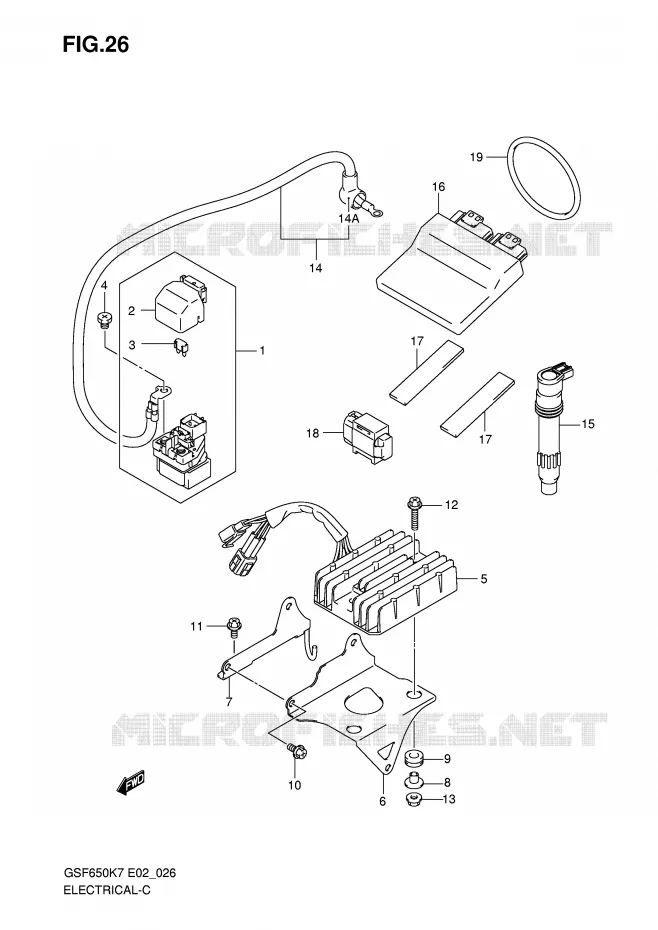 ELECTRICAL Suzuki MOTO 650 BANDIT 2008  GSF650SUAK8(E2)