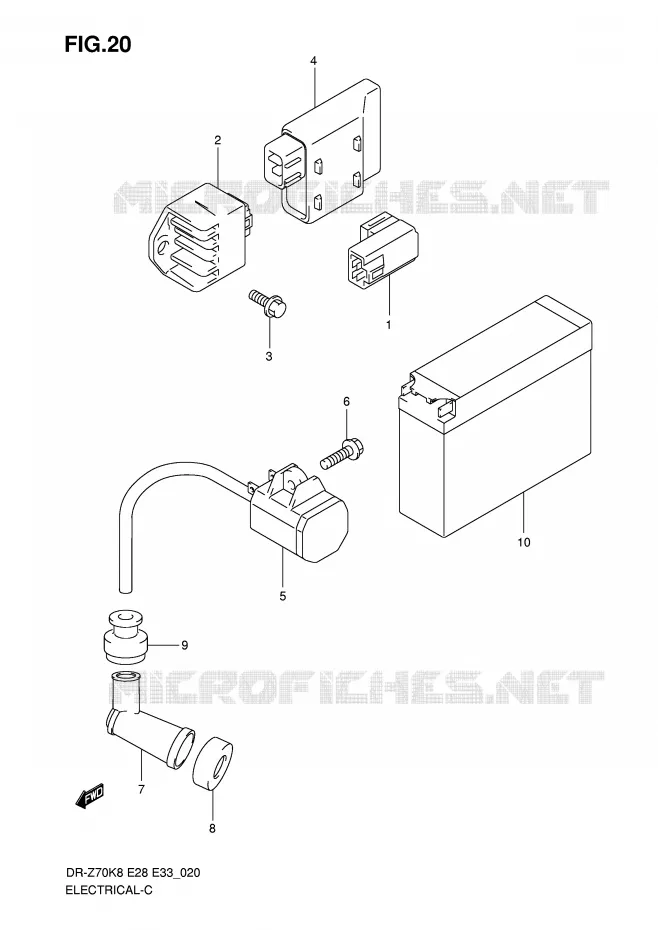 ELECTRICAL Suzuki MOTO 70 DR-Z 2010  DR-Z70L0(E28/E33)