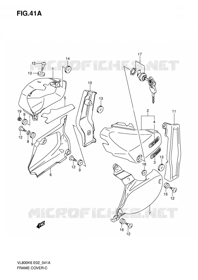 FAIRING (MODEL K7) Suzuki MOTO 800 VOLUSIA 2009  VL800CK9(E2)