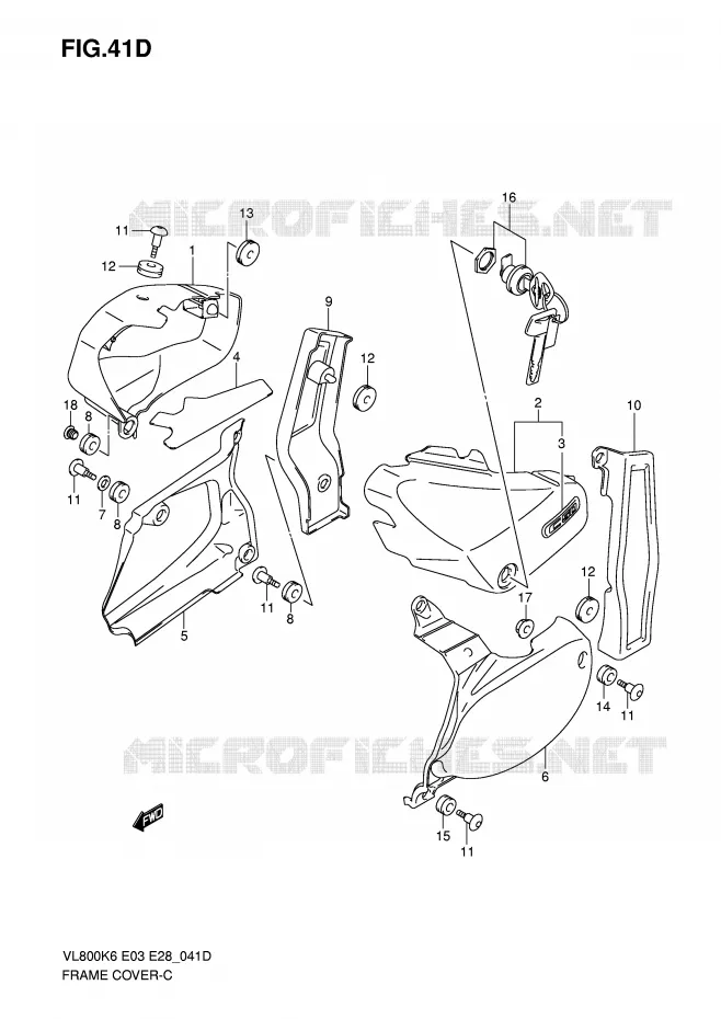 FAIRING (MODEL K8) Suzuki MOTO 800 VOLUSIA 2007  VL800K7(E3/E28)