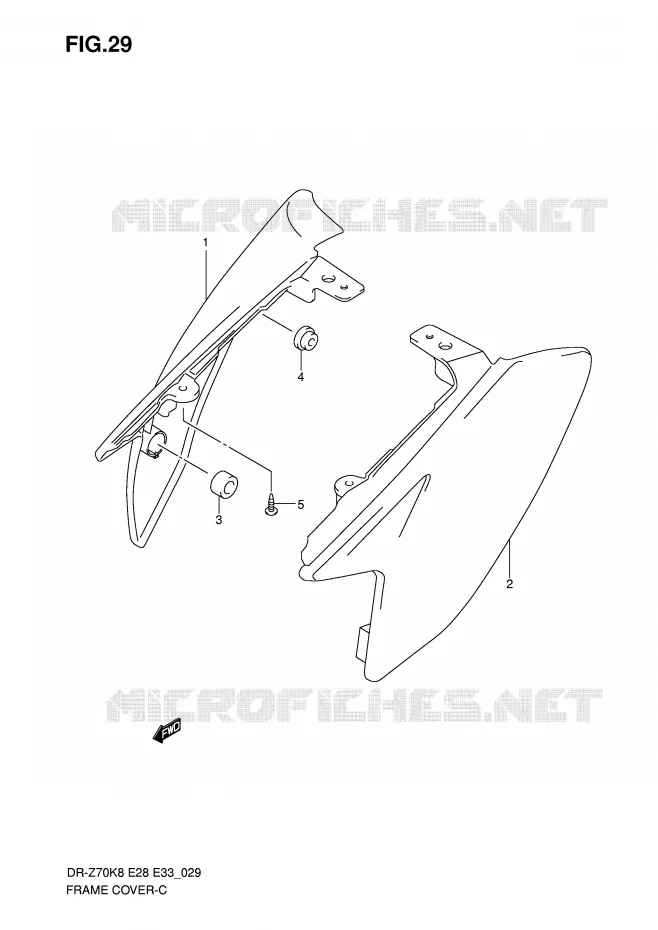 FAIRING Suzuki MOTO 70 DR-Z 2008  DR-Z70K8(E28/E33)