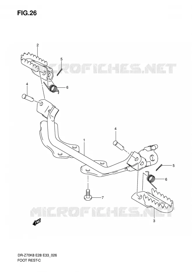 FOOTREST Suzuki MOTO 70 DR-Z 2009  DR-Z70K9(E28/E33)