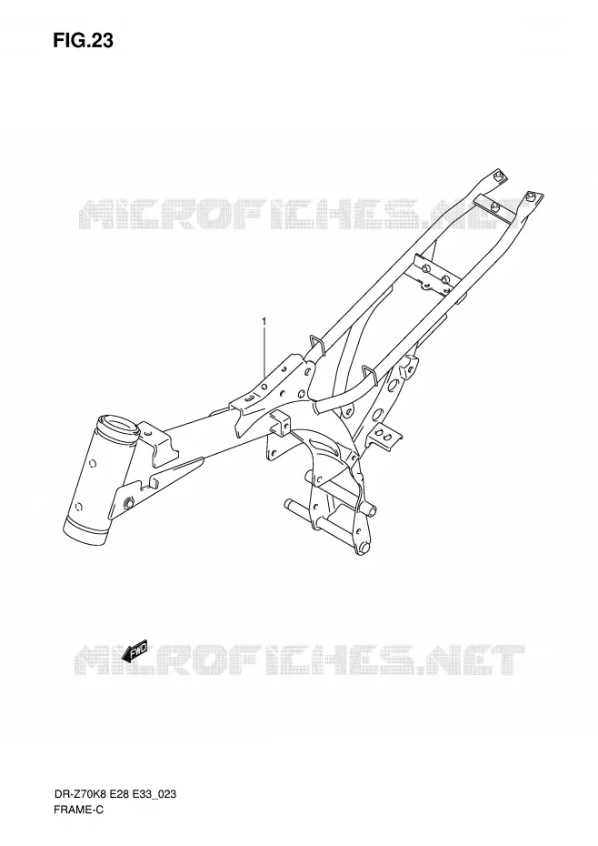 FRAME Suzuki MOTO 70 DR-Z 2012  DR-Z70L0(E28/E33)