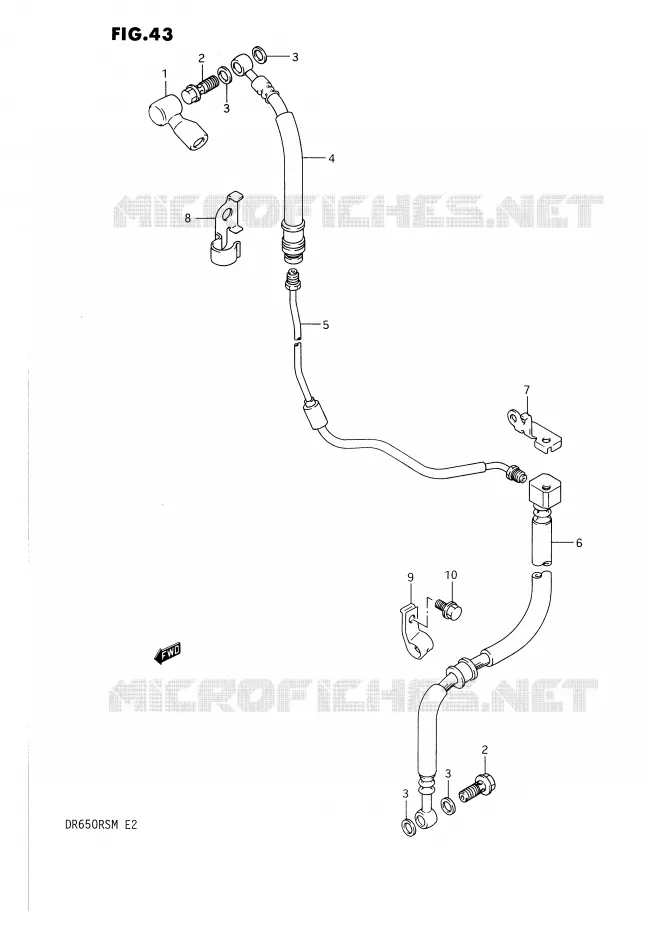 FRONT BRAKE HOSE Suzuki MOTO 650 DR 1990  DR650RSL(E2)