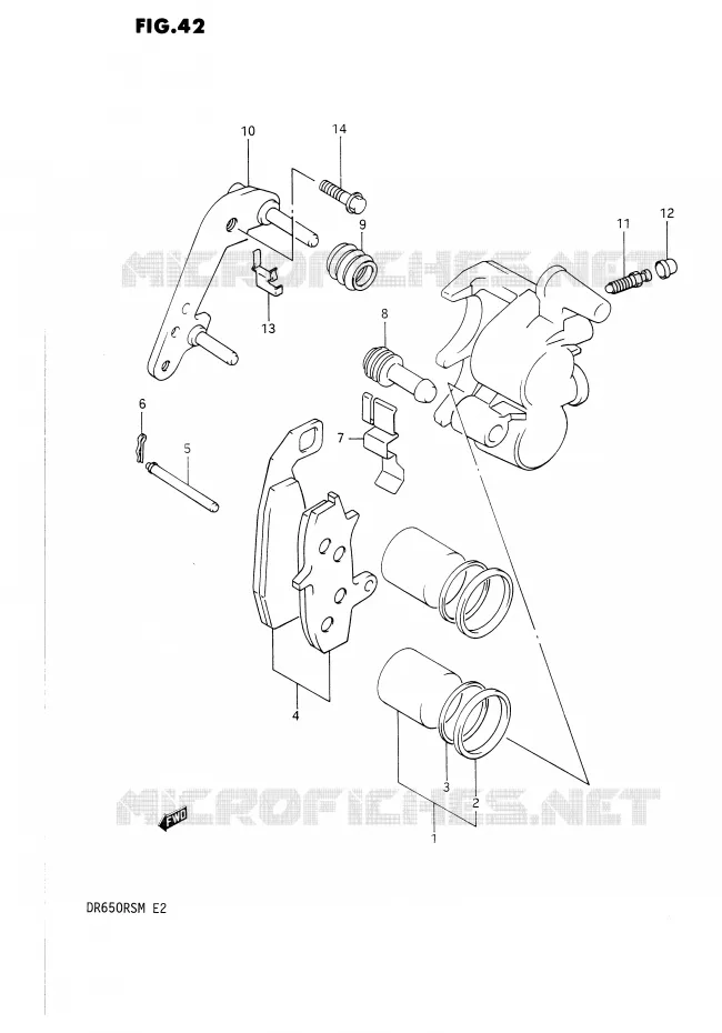 FRONT CALIPER Suzuki MOTO 650 DR 1990  DR650RSUL(E2)