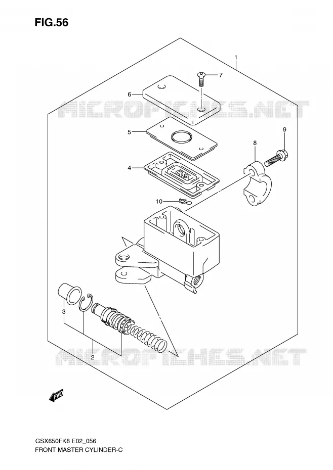 FRONT MASTER CYLINDER Suzuki MOTO 650 GSX-F 2010  GSX650FAL0(E2)
