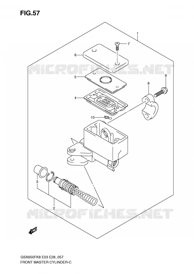 FRONT MASTER CYLINDER Suzuki MOTO 650 GSX-F 2010  GSX650FAL0(E3/E28)