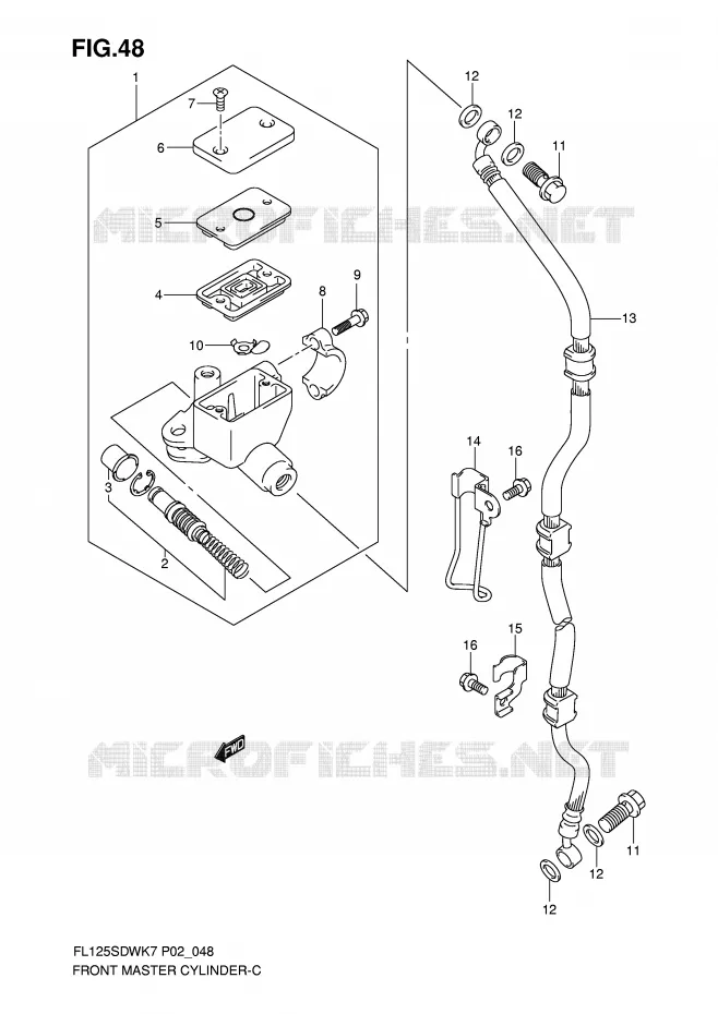 FRONT MASTER CYLINDER Suzuki SCOOTER 125 FL 2007  FL125SDWK7(P2)