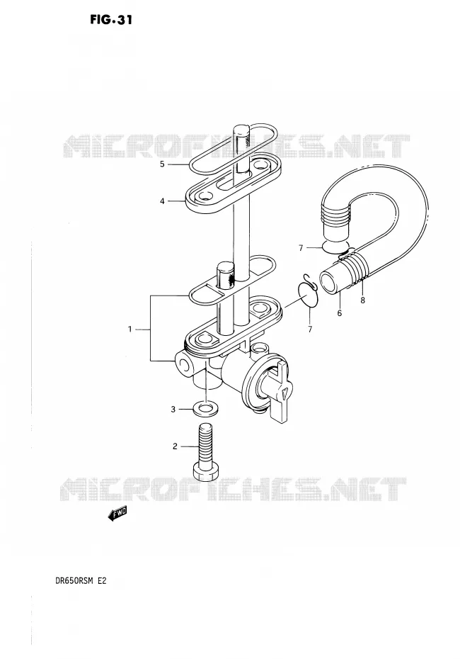 FUEL COCK Suzuki MOTO 650 DR 1990  DR650RSUL(E2)