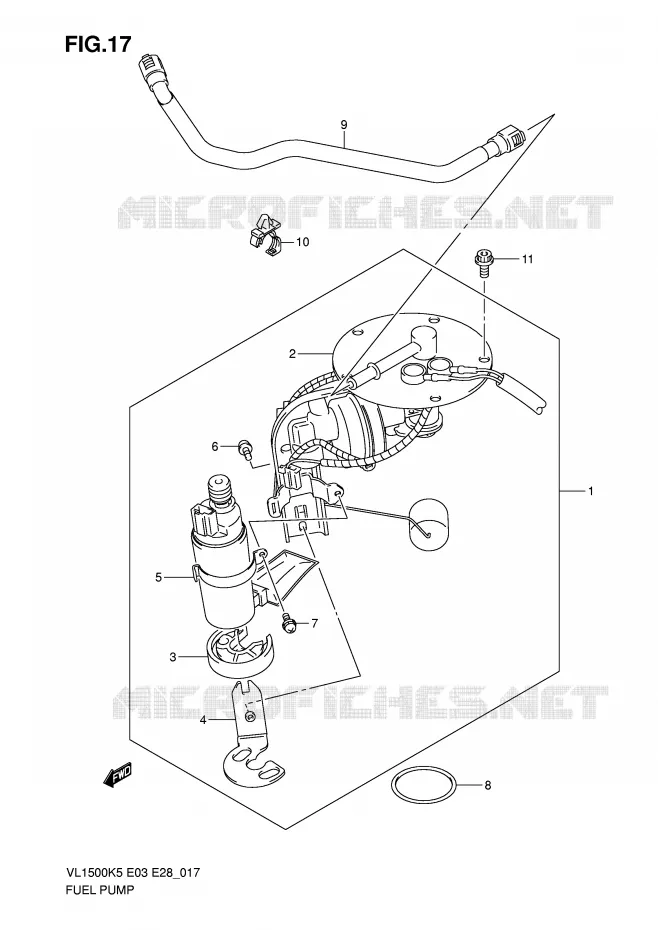 FUEL PUMP Suzuki MOTO 1500 BOULEVARD 2009  VL1500TK9(E3/E28)