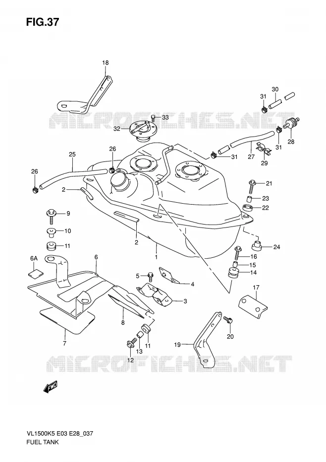 FUEL TANK Suzuki MOTO 1500 BOULEVARD 2006  VL1500K6(E3/E28)